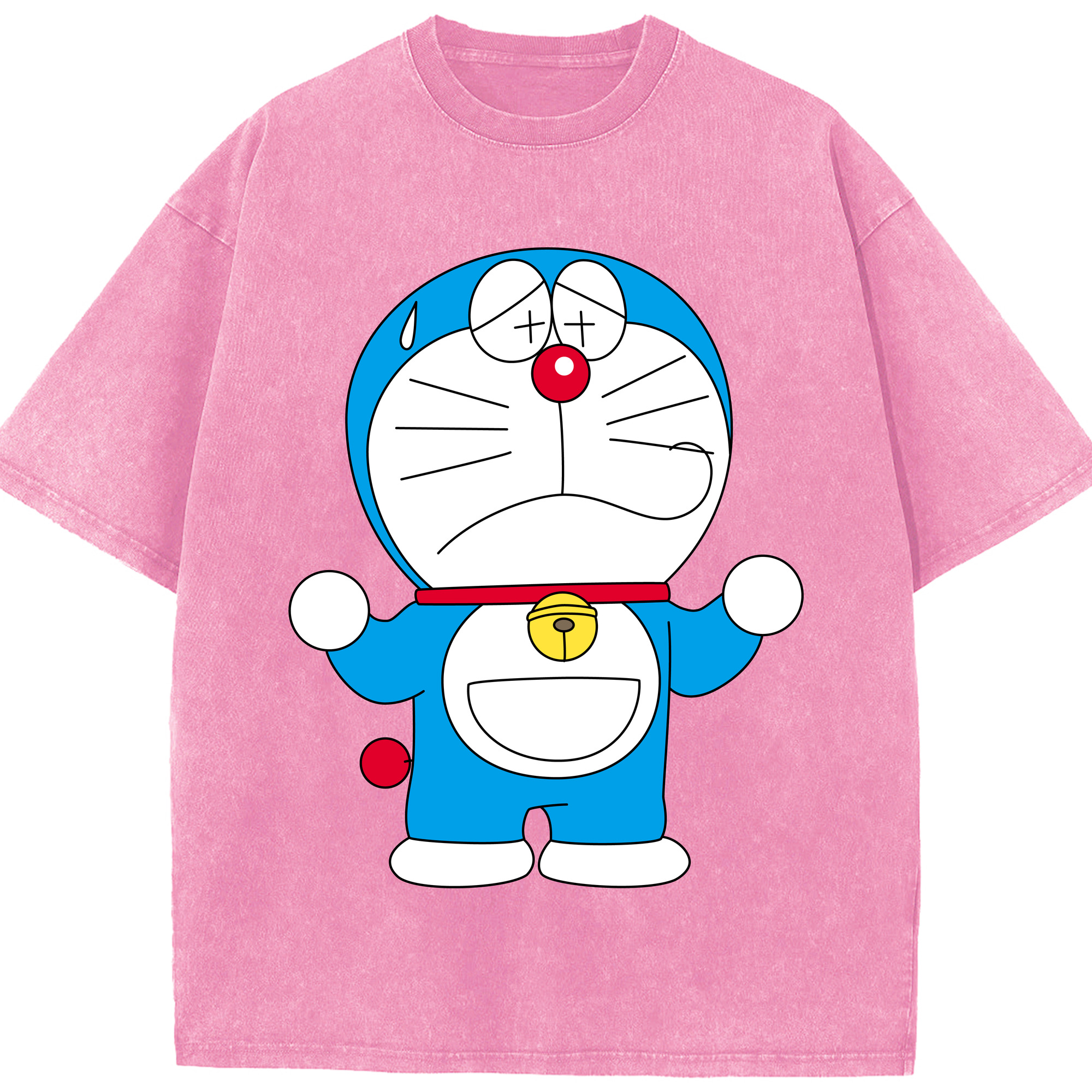 （画像用） ドラえもん Doraemon 綿100% ヴィンテージ風 半袖Tシャツ（フロントプリント）